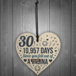 Funny 30th Birthday Cards 30th Birthday Gifts Wood Heart Humour