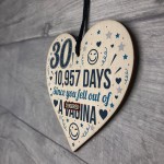 Funny 30th Birthday Cards 30th Birthday Gifts Wood Heart Humour