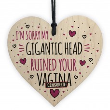 Funny Rude Birthday Mothers Day Gift For Mum Wood Heart Gift