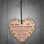 Mum Gift Mother's Day Gift Mother's Day Card Wooden Heart Sign