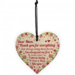 Mum Gift Mother's Day Gift Mother's Day Card Wooden Heart Sign