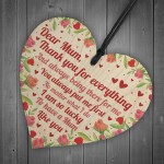 Mum Gift Mother's Day Gift Mother's Day Card Wooden Heart Sign