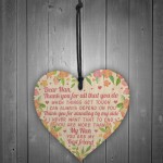 Mother's Day Gift Wooden Heart Nan Gifts Nan Birthday Gifts 