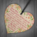 Mother's Day Gift Wooden Heart Nan Gifts Nan Birthday Gifts 