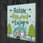 Relax Rewind Enjoy Caravan Sign Caravan Plaque Holiday Gifts