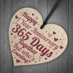 1st Anniversary Gift First Anniversary Wood Heart Husband Wife