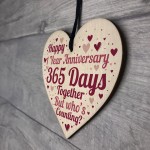 1st Anniversary Gift First Anniversary Wood Heart Husband Wife