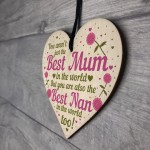 Cute Mother's Day Gift Card Wooden Heart Mum Gifts Nan Gifts 