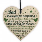 Cute Dad Gift Wooden Heart Birthday Gift For Dad Daughter Son Gi