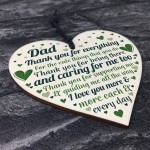 Cute Dad Gift Wooden Heart Birthday Gift For Dad Daughter Son Gi