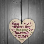Funny Mothers Day Gift Humour Favourite Child Mum Son Gift Heart