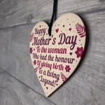Funny Humour Mothers Day Gift Card Wood Heart Mum Daughter Gift