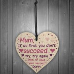 Funny Joke Mothers Day Gift From Daughter Son Wooden Heart Gift 