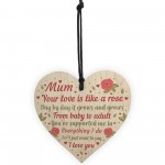 Mum Gifts Wood Heart Mum Birthday Gifts Love Plaques Mothers Day