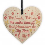 Cute Nan Gift Wood Heart Mothers Day Gift For Nan Birthday Gift 