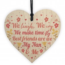 Cute Nan Gift Wood Heart Mothers Day Gift For Nan Birthday Gift 