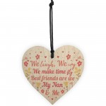 Cute Nan Gift Wood Heart Mothers Day Gift For Nan Birthday Gift 