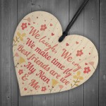 Cute Nan Gift Wood Heart Mothers Day Gift For Nan Birthday Gift 