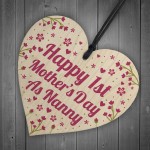 First Mothers Day Gift 1st Mothers Day Cards  Heart Nanny Gifts