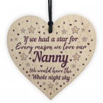 Cute Nanny Heart Wood Sign Mothers Day Gift Nanny Birthday Gifts