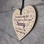 Cute Nanny Heart Wood Sign Mothers Day Gift Nanny Birthday Gifts