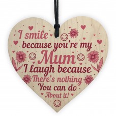 Funny Mum Gift Wooden Heart Mothers Day Gift Mum Birthday Gift