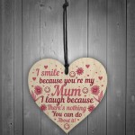 Funny Mum Gift Wooden Heart Mothers Day Gift Mum Birthday Gift