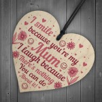 Funny Mum Gift Wooden Heart Mothers Day Gift Mum Birthday Gift