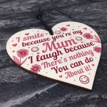 Funny Mum Gift Wooden Heart Mothers Day Gift Mum Birthday Gift