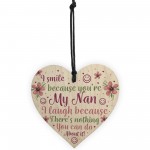 Funny NAN Gift Wooden Heart Mothers Day Gift For Nan Birthday
