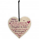 Funny Humour Mothers Day Card In Laws Mother's Day Gift Heart