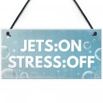 Funny Hot Tub Sign Hanging Garden Sign Shed Plaque Jacuzzi Pool 