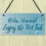 HOT TUB SIGN Hanging Plaque Hot Tub Rules Sign Garden Plaque