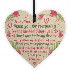 Mother's Day Gifts For Mum Nan Wooden Heart Nan Gifts Keepsake