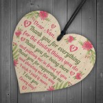 Mother's Day Gifts For Mum Nan Wooden Heart Nan Gifts Keepsake