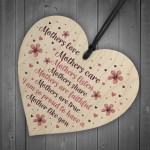 Mother's Day Gift Mother's Day Card Wooden Heart Gift For Mum 