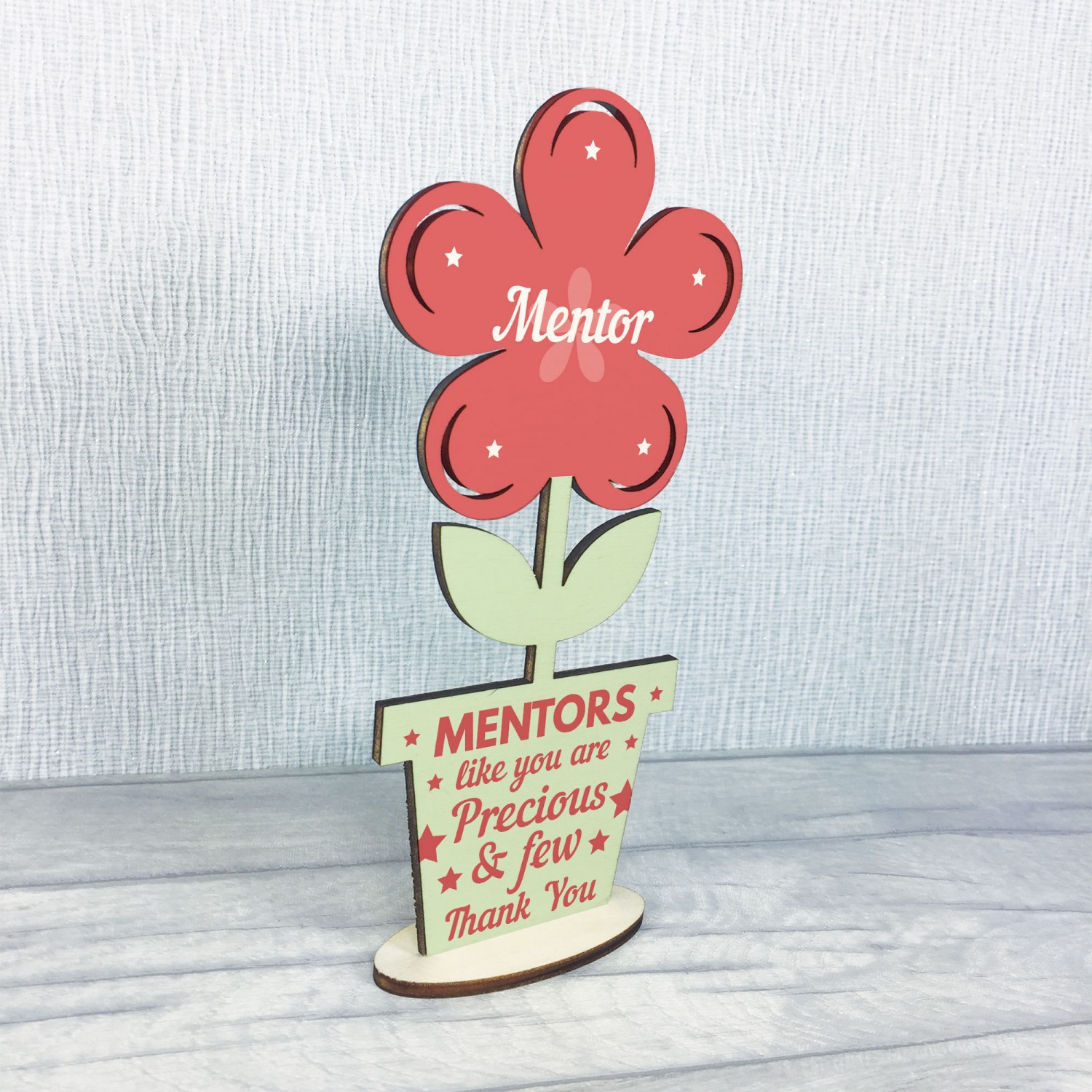 MENTOR Gifts Wooden Flower Thank You Gift For Teacher Mentor