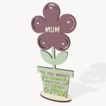 Mother's Day Gift Wooden Flower Mum Birthday Gift From Daughter 