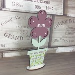 Mother's Day Gift Wooden Flower Mum Birthday Gift From Daughter 