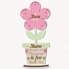 Mothers Day Gift Wood Flower Mothers Day Card Gift For Mum Sign
