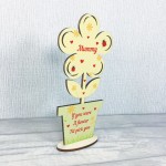 Cute Mothers Day Gift Mummy Plaque Wooden Flower Gift For Mummy