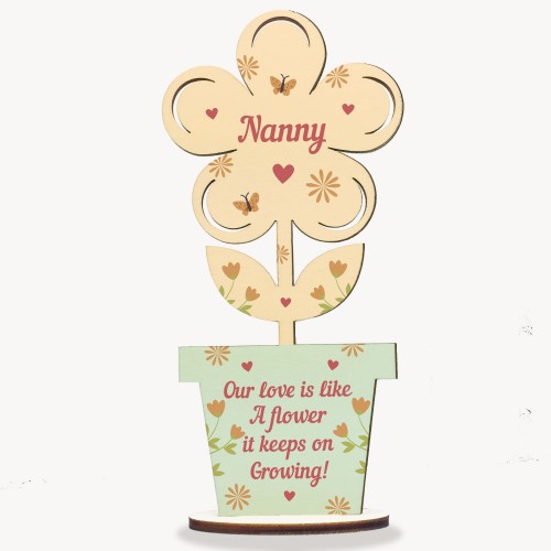 Nanny Gift Wooden Flower Gift For Nanny Birthday Gift For Her