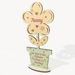 Nanny Gift Wooden Flower Gift For Nanny Birthday Gift For Her