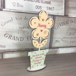 Nanny Gift Wooden Flower Gift For Nanny Birthday Gift For Her