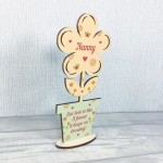 Nanny Gift Wooden Flower Gift For Nanny Birthday Gift For Her