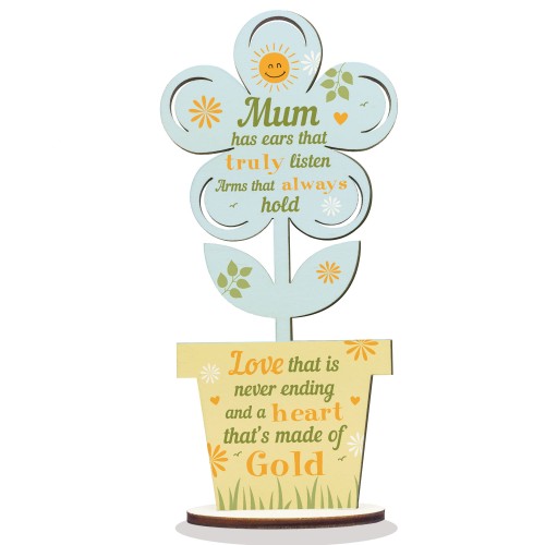 Mum Birthday Gift Wooden Flower Mothers Day Gift For Mum Gift 