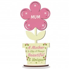 Mothers Day Flower Wood Gift For Mum Birthday Gift For Her