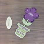 Thank You Gift Wood Flower Mum Birthday Gift Mother Daughter