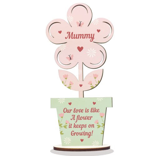 Mothers Day Gift For Mummy Wood Flower Mum Gift From Daughter