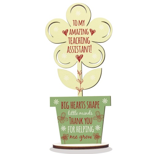 Gift for Teaching Assistant Wood Flower Thank You Gift Leaving